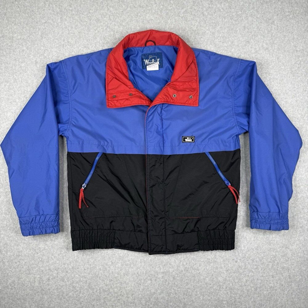 Vintage‎ Woolrich Jacket Mens Medium Blue 60s Full Zip Windbreaker Zip Pockets